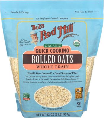 Bob&#39;s Red Mill Organic Quick Cooking Rolled Oats (32 Ounce, Pack of 2)