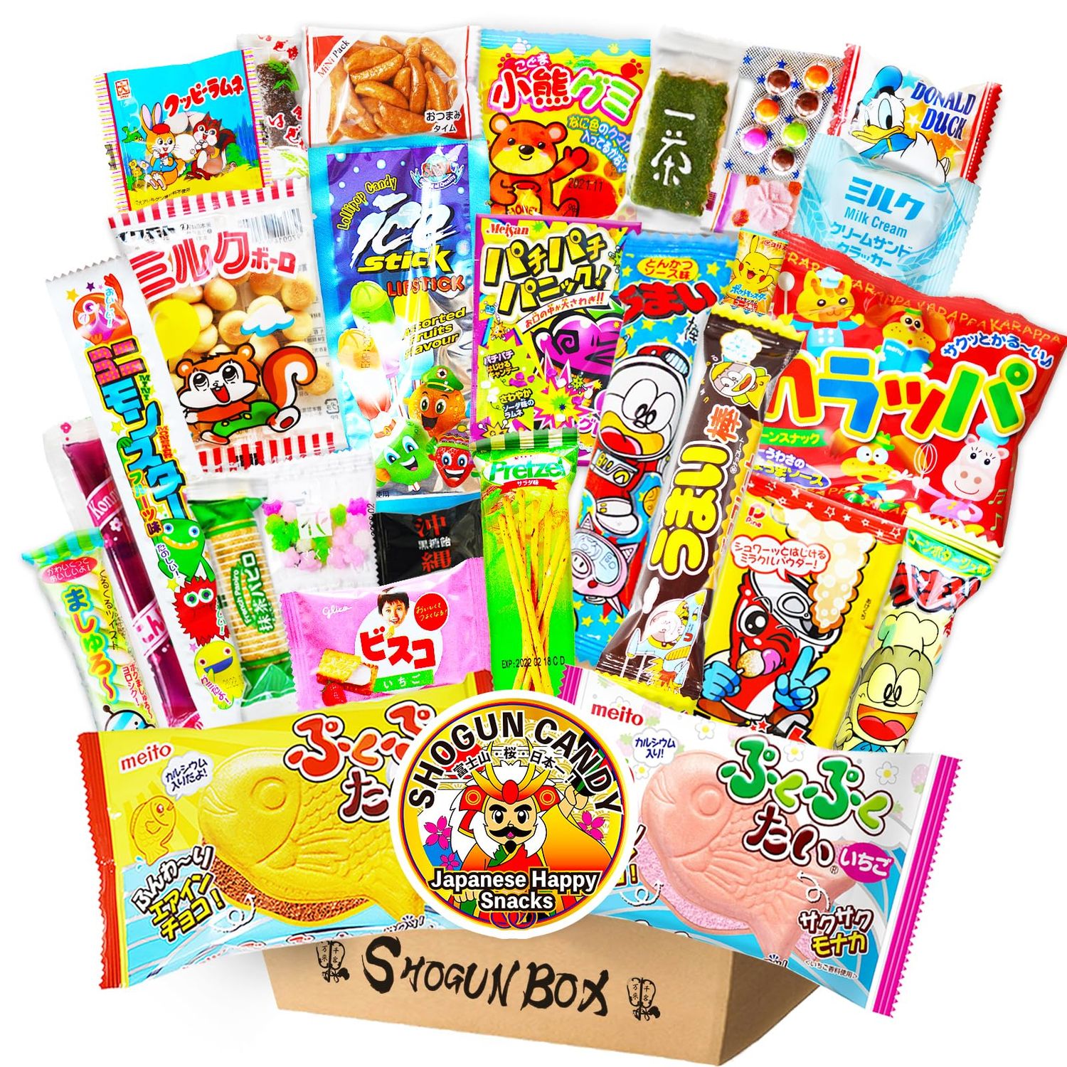 SHOGUN CANDY Box Japanese Snacks &amp; Candy 30 Pieces Variety Dagashi Assortment