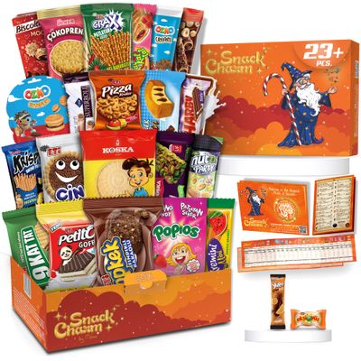 Exotic Snacks, Mega International Snack Box, Imported Snacks, Candy Box from Around the World, Exotic Care Package, World Candy Box, Foreign Variety Pack of Treats, European Sweets, Giftable Snack