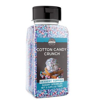 Birch &amp; Meadow 2 Cups of Cotton Candy Crunch, Ice Cream Topping, Dessert Topper