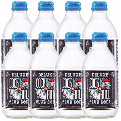 Cock n Bull Club Soda 8 Pack 10oz Soda Bottles - Ideal Mixer for Cocktails, Mocktails, and Bartenders - Premium Quality for Perfect Mixed Drinks - Refreshing Flavor Profile- Made In USA