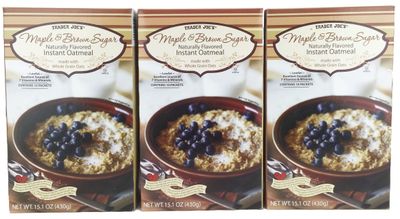 Trader Joe&#39;s Maple &amp; Brown Sugar Naturally Flavored Instant Oatmeal (3 Pack)
