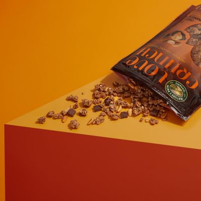 Love Crunch Organic Dark Chocolate &amp; Peanut Butter Granola, 26.4 oz (Pack of 1), Non-GMO, Fair Trade, by Nature's Path