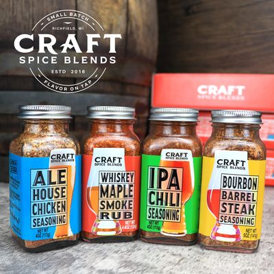 Craft Spice Blends Grilling Seasoning & Rub 4-Pack Gift Set, Ultimate Grilling Gift - Smoking, BBQ, Grilling and More, Cooking Gifts for Christmas, All Natural, Crafted in the USA