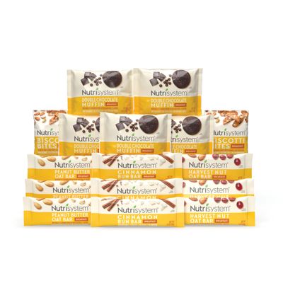 Nutrisystem On-The-Go Breakfast Bars, Muffins, and Biscotti, Helps Support Weight Loss - 16 Count