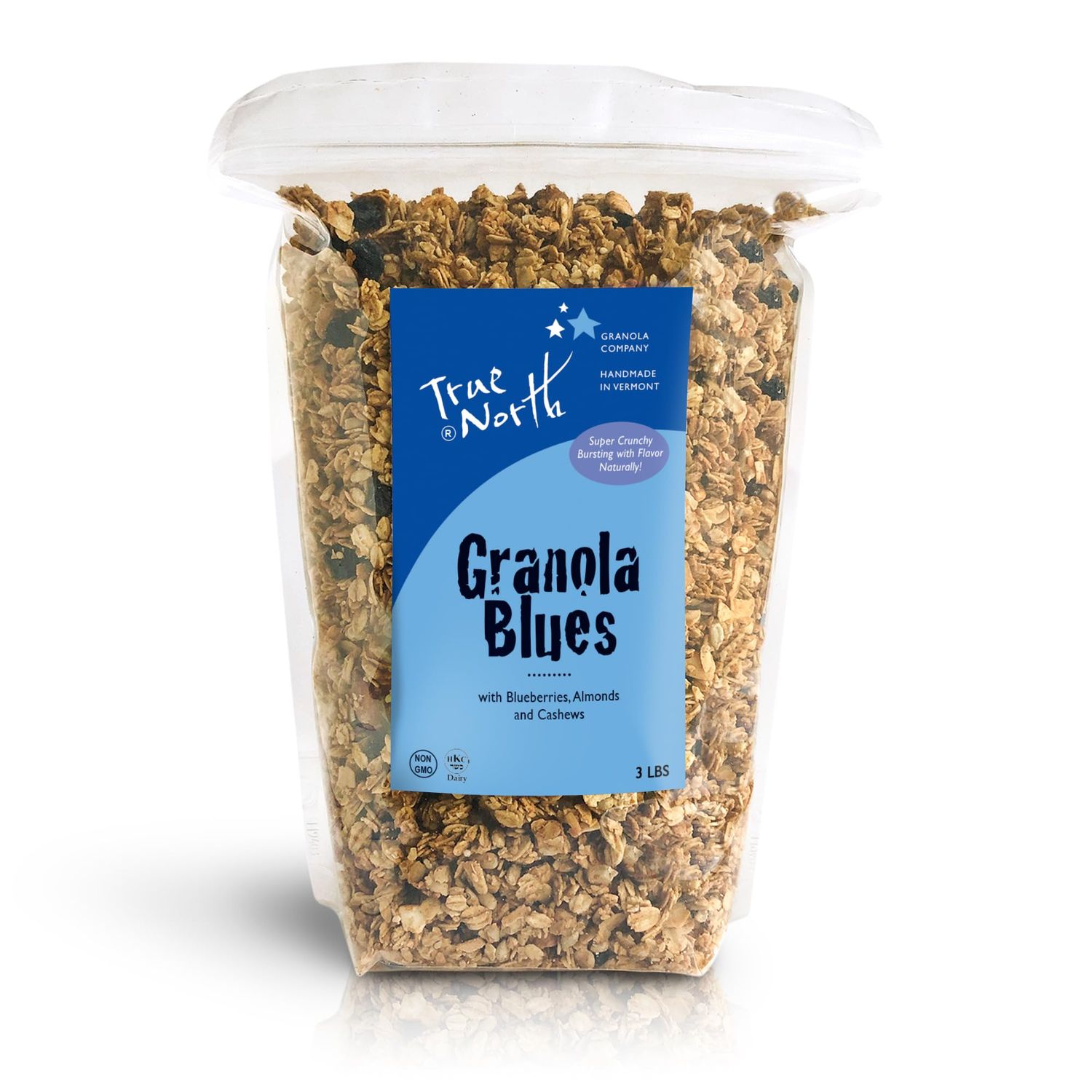True North Granola - Granola Blues with Dried Blueberries, Almonds and Cashews, All Natural and Non-GMO, Bulk Bag, 3 lb.