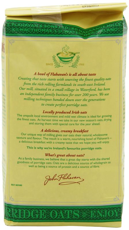 FLAHAVAN'S Irish Porridge Oats, 17.5-Ounce Bags (Pack of 6)