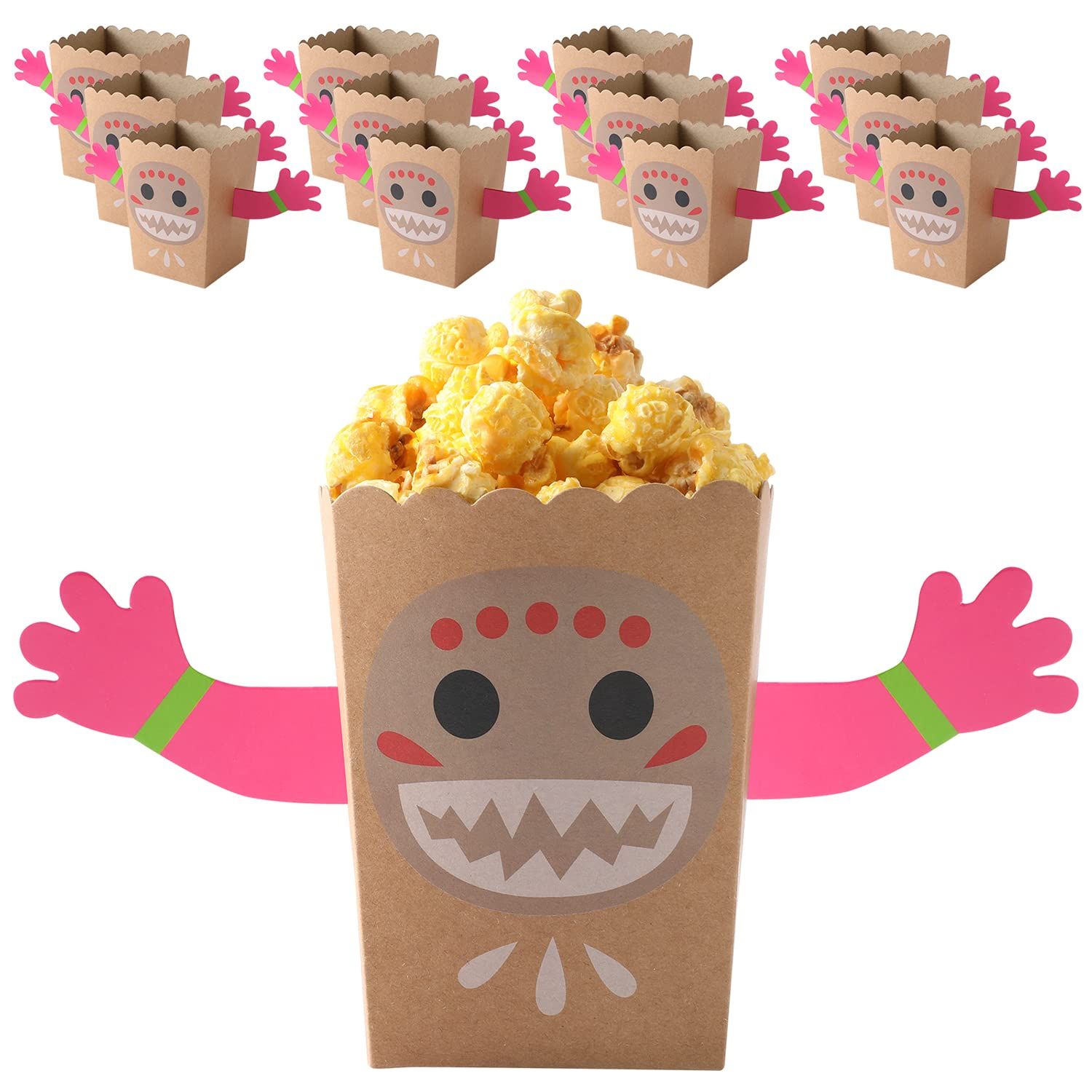 CORODER Moana Popcorn Box DIY Snack Popcorn Box Luau Party Supply Hawaiian Birthday Party Decoration Party Supply Hawaiian Party Decoration Party Favors(12PCS)