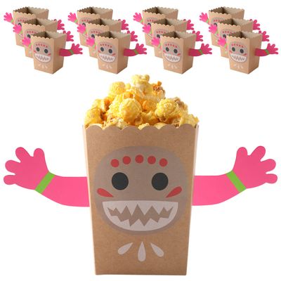 CORODER Moana Popcorn Box DIY Snack Popcorn Box Luau Party Supply Hawaiian Birthday Party Decoration Party Supply Hawaiian Party Decoration Party Favors(12PCS)