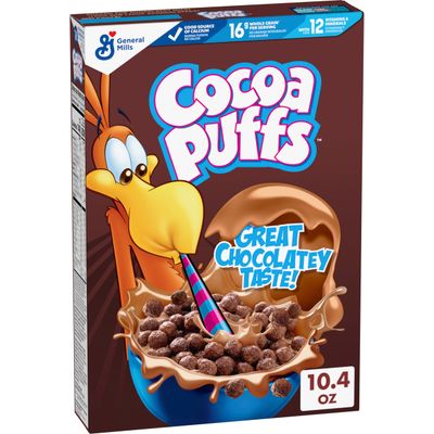 Cocoa Puffs, Chocolate Breakfast Cereal, Whole Grains, 10.4 oz
