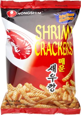 Nong Shim Shrimp Crackers - Hot &amp; Spicy (75g)