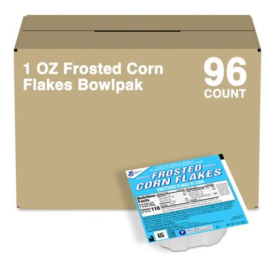 Frosted Corn Flakes Cereal Single Serve Bowl, 1 Oz (Pack of 96)
