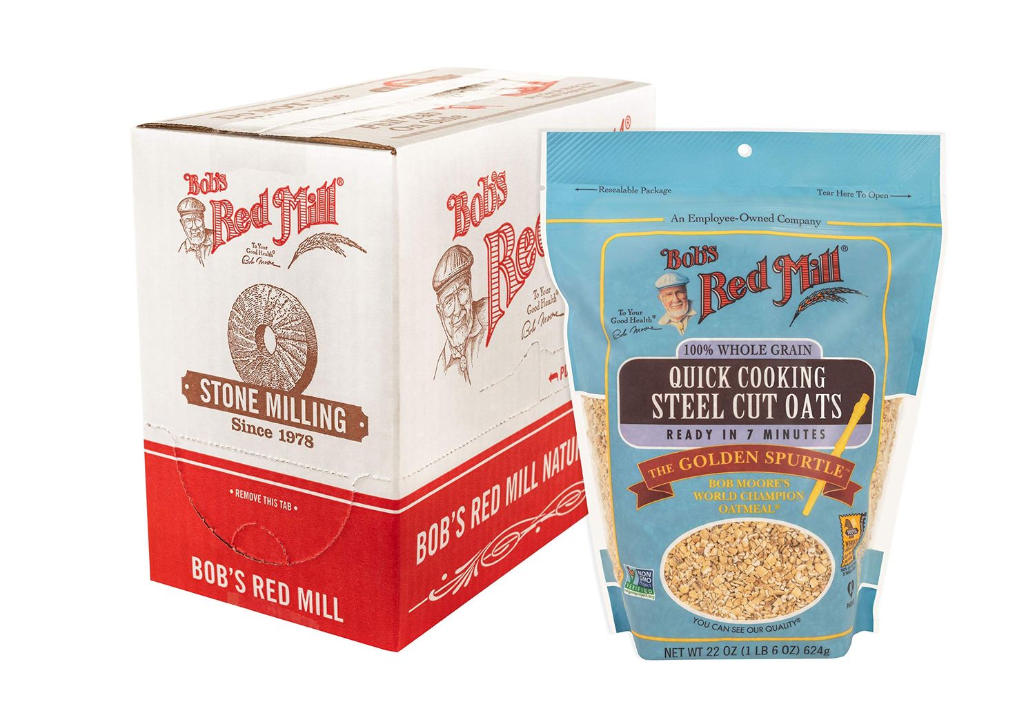 Bob&#39;s Red Mill Quick Cooking Steel Cut Oats, 22-ounce (Pack of 4)