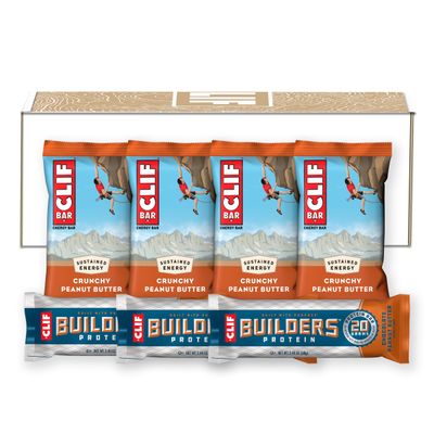 CLIF BAR and CLIF Builders - Variety Pack - Crunchy Peanut Butter and Chocolate Peanut Butter - Energy Bars and Protein Bars - Non-GMO - Plant Based - 2.4 oz. (14 Count)