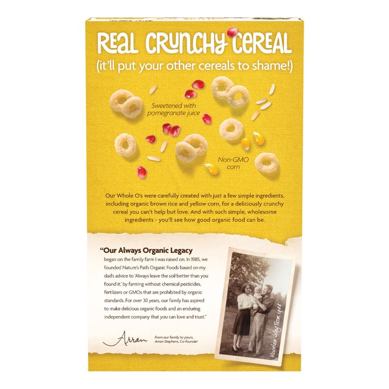 Nature's Path Organic Whole O'S Cereal, 11.5 oz (Pack of 1), Gluten Free