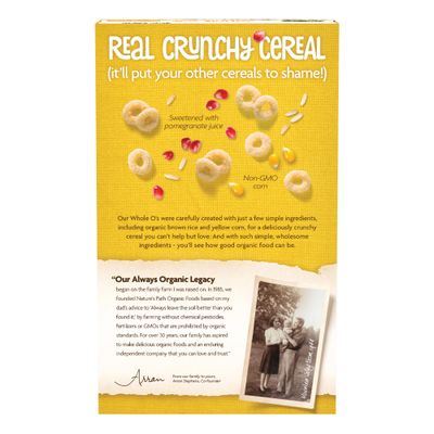 Nature's Path Organic Whole O'S Cereal, 11.5 oz (Pack of 1), Gluten Free