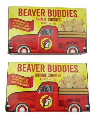 Buc-ee&#39;s Beaver Buddies Animal Crackers Cookies, Two Boxes (2 Oz Per Box)