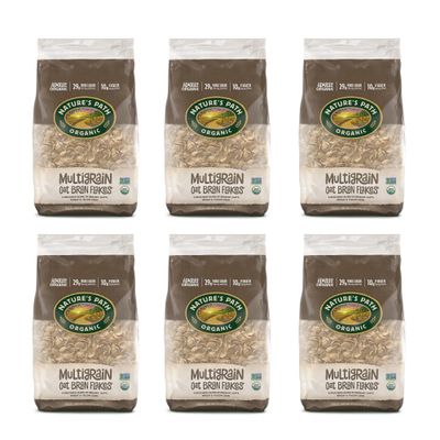 Nature's Path Organic Multigrain Oat Bran Flakes Cereal, 2 Lbs. Earth Friendly Package (Pack of 6), Non-GMO, 14g Whole Grains, Low Fat