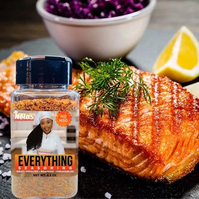 Miss Nola Everything Seasoning, Everything Seasoning, Herb, Spice and Seasoning Gift Set - Low Sodium Chicken, Chef Spices, Beef, Seafood, Vegetable Seasoning by Miss Nola 5.5 oz