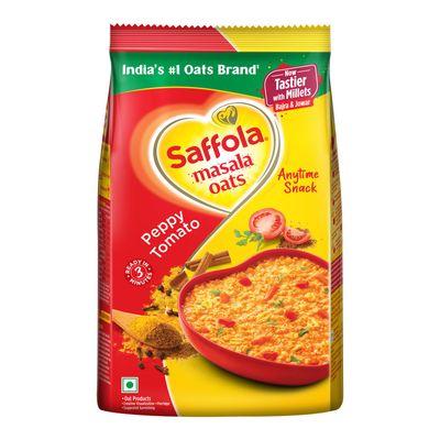 Saffola Masala Oats Peppy Tomato 500 grams (17.63 oz) - Vegetarian