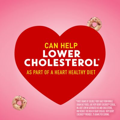 Very Berry Cheerios, Heart Healthy Cereal, Family Size, 18.6 OZ