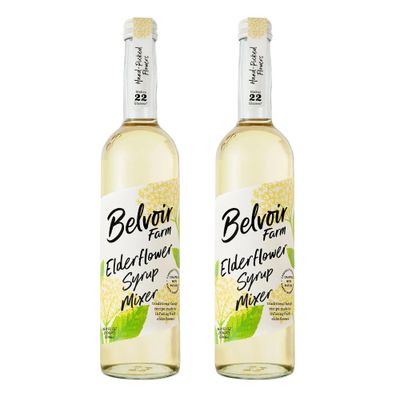 Belvoir Fruit Farms Elderflower Syrup Mixer (500ml) | Pack of 2 | Natural Elderflower Drink Mix | Ideal for Cocktails and Refreshing Beverages | No Preservatives | Made with Fresh Elderflowers