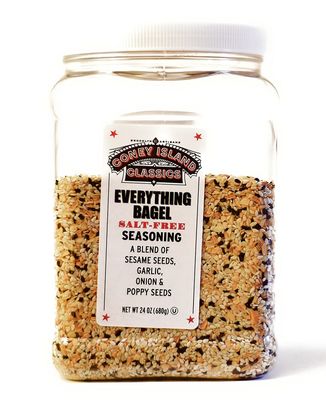Everything Bagel Salt Free Seasoning Premium Spice Blend with Sesame Seeds Onion Garlic and Poppy Seed Bulk Shaker Gluten Free Keto and Paleo 24 Oz (Container Style Might Vary)