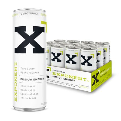 Exponent - Sector-C Fusion Energy Drink | Pack of 12, 355mL Cans | Light &amp; Crisp Citrus Blend | Zero Sugar &amp; Sucralose | Naturally Sourced Caffeine | Gluten-Free &amp; Vegan | 15 Calories per Can
