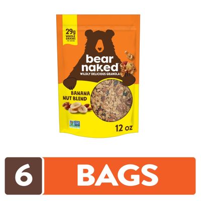 Bear Naked Granola Cereal, Breakfast Snacks, Banana Nut (6 Bags)
