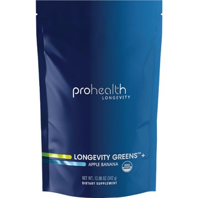 ProHealth Longevity Greens- Delicious Organic Healthy Greens for Energy &amp; Aging. Gut Health Digestive Enzymes, Multi Vitamin, Pre/Probiotics, Oat Fiber, Inulin. GMP Certified Greens Powder 30 Servings