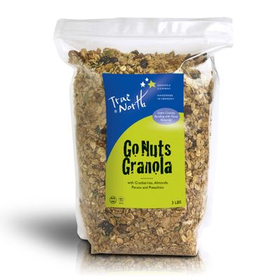 True North Granola - Go Nuts Granola with Dried Cranberries, Almonds, Coconut, Pecans and Pistachios, All Natural and Non-GMO, Bulk Bag, 3 lb.