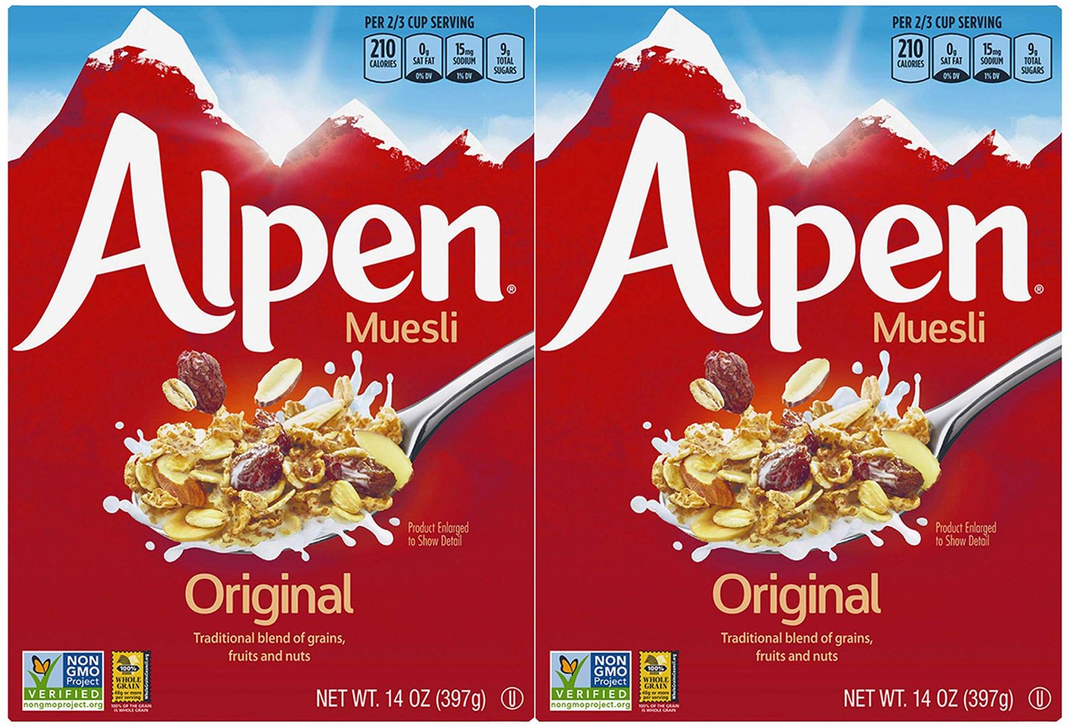 Alpen All Natural Muesli Cereal Original -- 14 oz (Pack of 2)