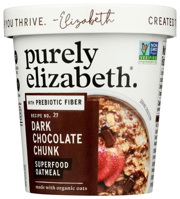 PURELY ELIZABETH Dark Chocolate Chunk Superfood Oatmeal Cup, 1.76 OZ