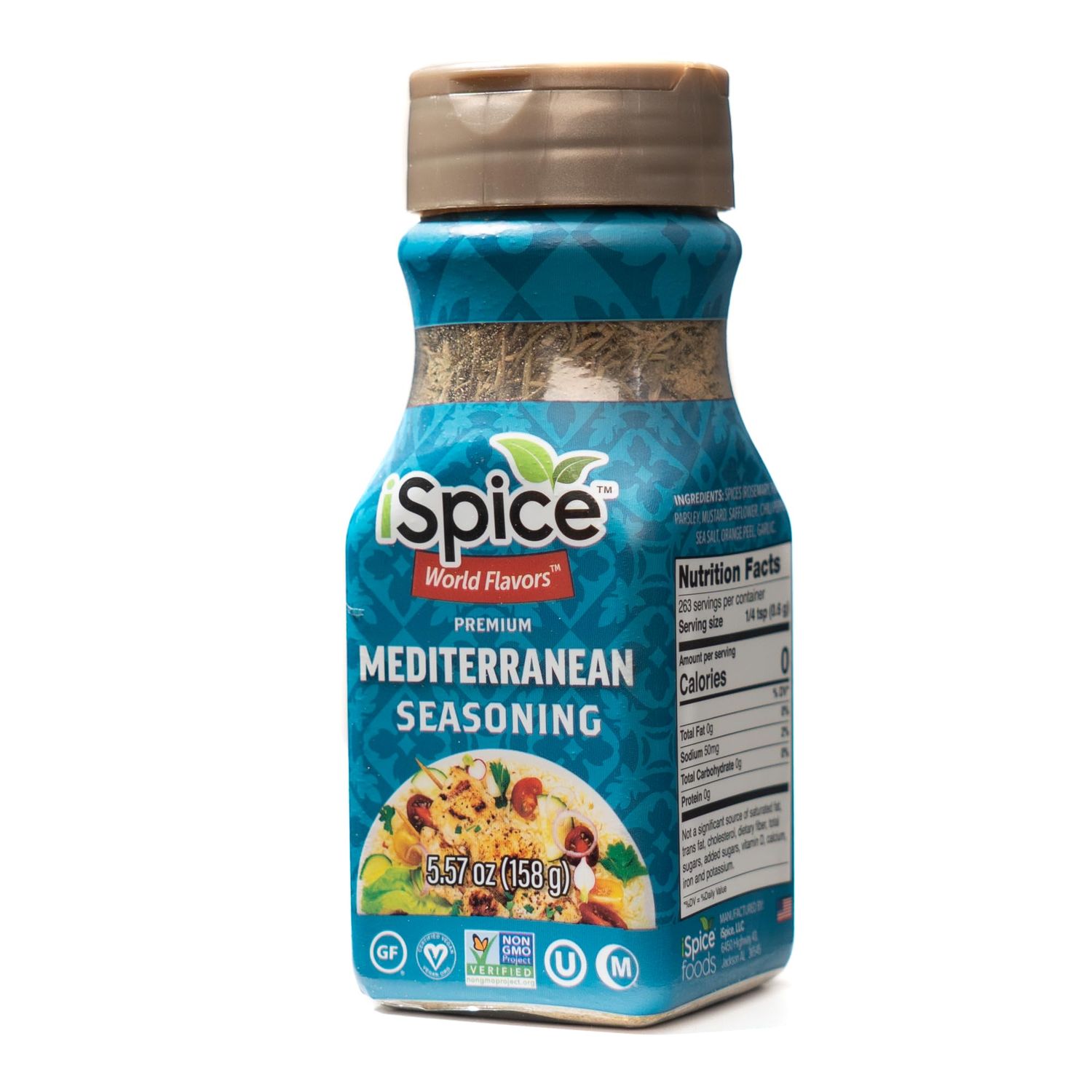 iSpice - MEDITERRANEAN SEASONING World Flavor Super Spice Blend | All Natural | Ready to use as is | No preparation is necessary