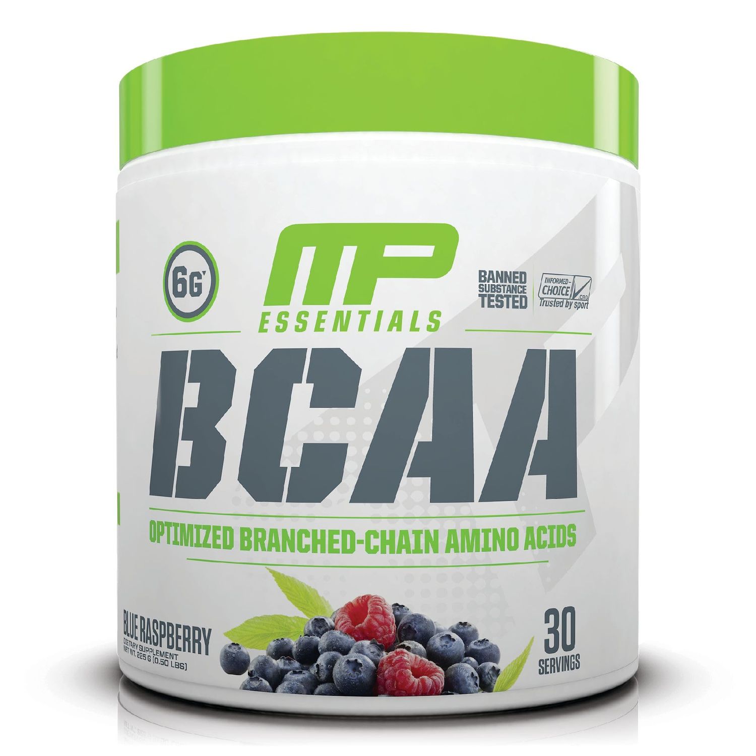 MusclePharm Essentials BCAA Powder, Pre &amp; Post Workout Recovery Drink, Supports Muscle Recovery &amp; Energy Production, Essential Amino Acids Supplement, 30 Servings, Blue Raspberry Flavor
