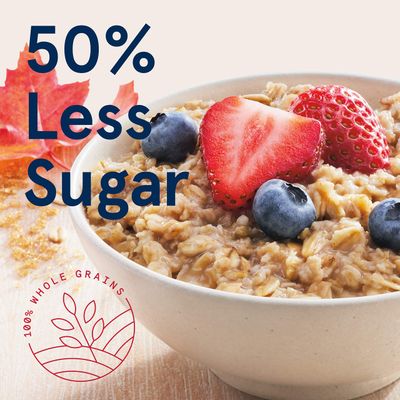 Quaker Instant Oatmeal, Lower Sugar Maple and Brown Sugar, Individual Packets, 1.19 Ounce (Pack of 48)