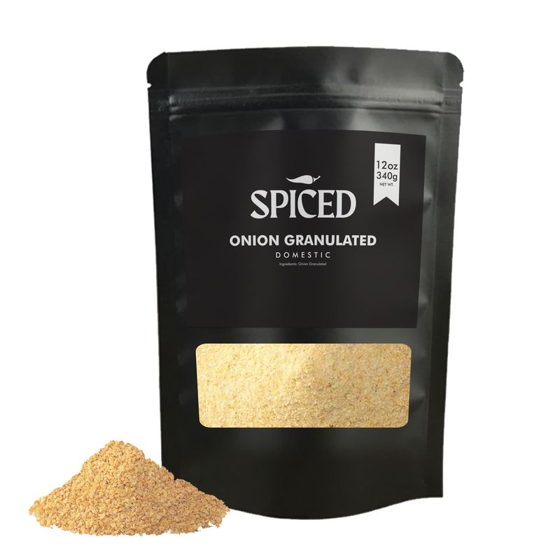 SPICED Granulated Onion Powder, 12oz of Coarse Ground Onion Granules for Everyday Cooking, Seasoning and Spice Blends