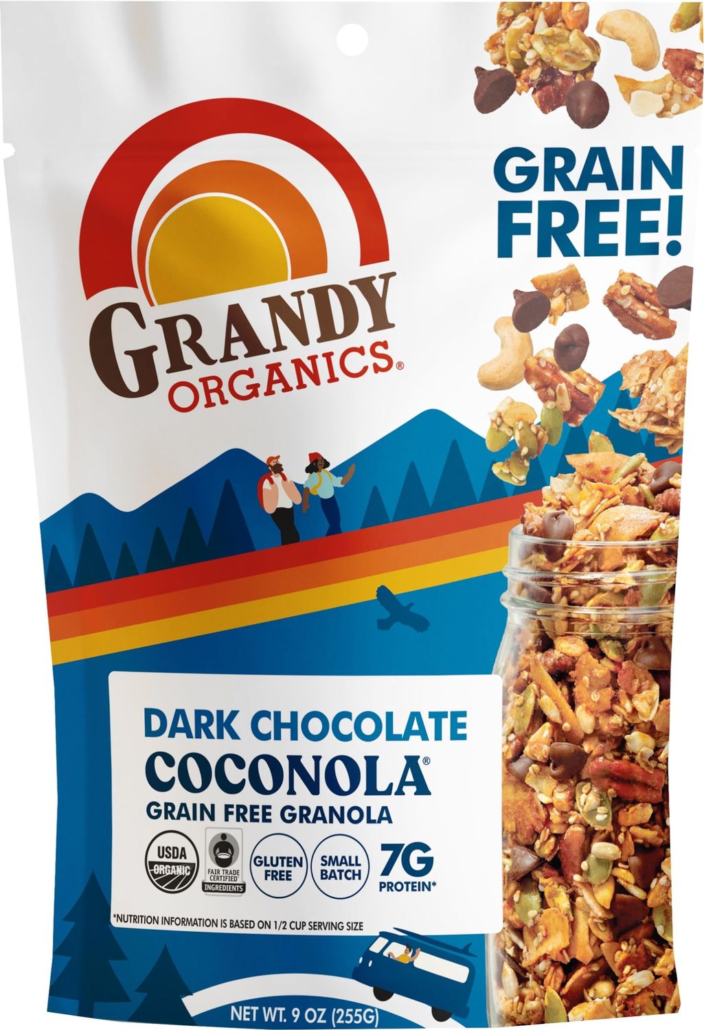 Grandyoats Organic Granola, Chocolate Chunk Coconola, 9 Oz