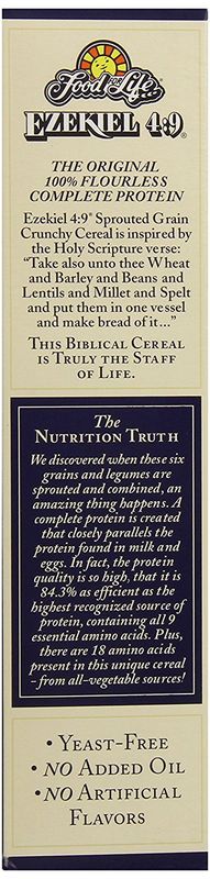 Food For Life Ezekiel 4:9 Organic Sprouted Grain Cereal, Golden Flax, 16-Ounce Boxes (Pack of 6)