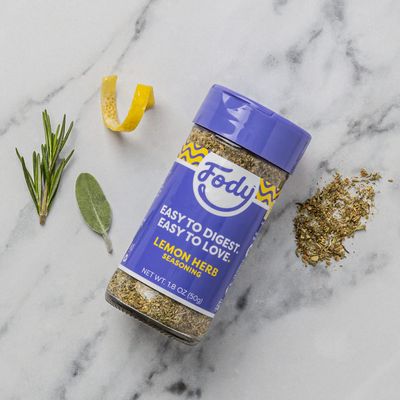 Fody Foods Vegan Lemon Herb Seasoning, Flavorful Grilling Seasoning, Low Fodmap Certified, Sensitive Recipe, Gut &amp; IBS Friendly, 1.8 Ounce