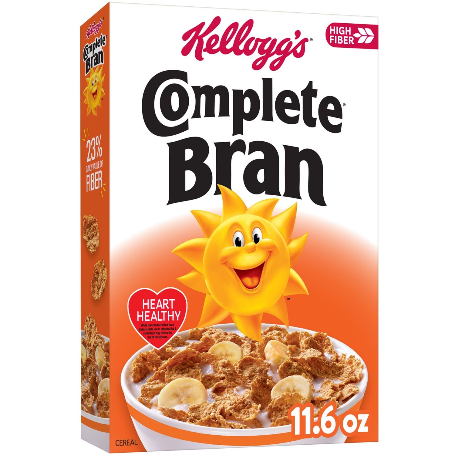 Kellogg&#39;s Complete Bran Breakfast Cereal, Fiber Cereal, Family Breakfast, Original, 11.6oz Box (1 Box)