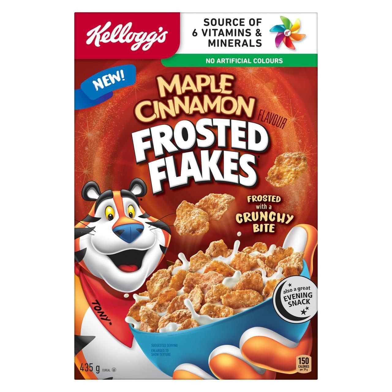 Kellogg&#39;s Maple Cinnamon Frosted Flakes Cereal, 435g/15 oz. Box (Imported from Canada)
