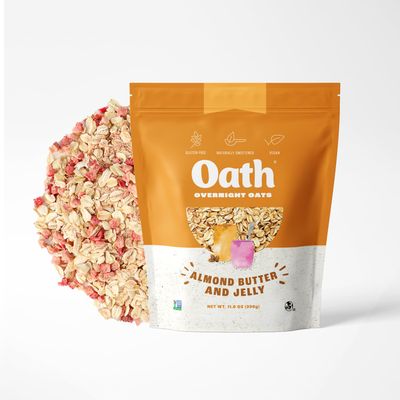 OATH Almond Butter and Jelly Overnight Oats, Gluten-Free, Non GMO, Vegan, Kosher, 11.6 OZ (Pack of 1)
