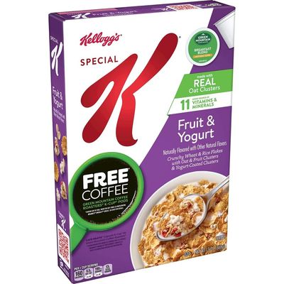 Kellogg's Special K Breakfast Cereal, Family Breakfast, Fiber Cereal, Fruit and Yogurt, 13oz Box (1 Box)