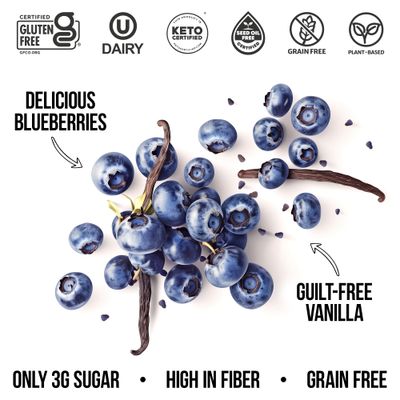 TGB Blueberry Keto Granola | 3g Net Carb Cereal | Gluten Free Low Carb Nut Snack, 10 Ounces