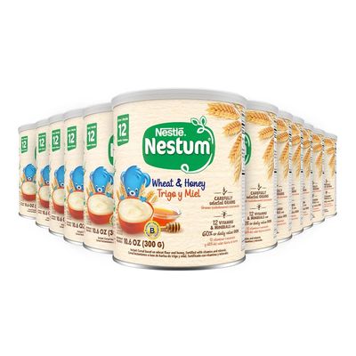 Nestle Nestum Instant Cereal, Wheat &amp; Honey, 10.5 Ounce (Pack of 12)
