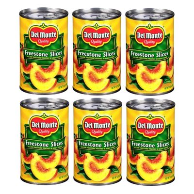 Del Monte, Freestone Slices, 15.25 oz, Pack of 6