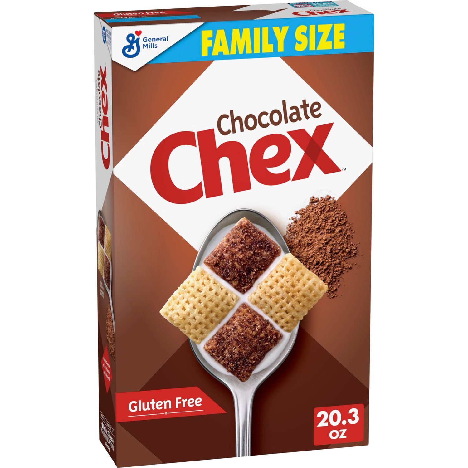 Chocolate Chex Gluten Free Cereal, Homemade Chex Mix Ingredient, Family Size, 20.3 oz