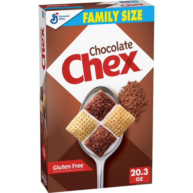 Chocolate Chex Gluten Free Cereal, Homemade Chex Mix Ingredient, Family Size, 20.3 oz