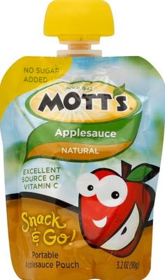 Mott's Snack and Go Applesauce, Natural, 3.2 oz